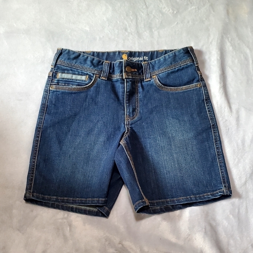 Carhartt Womens Original Fit Blue Jean Shorts Size 6